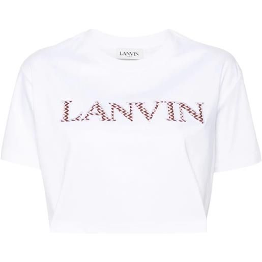 Lanvin curb embroidered cropped t-shirt