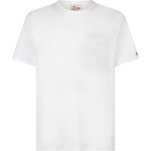Mc2 Saint Barth linen t-shirt with front pocket