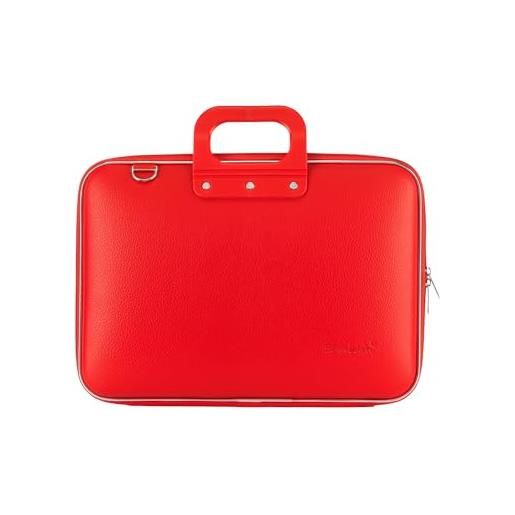 Bombata classic - borsa porta pc 17 pollici - borsa computer con tracolla - pelle sintetica - rosso