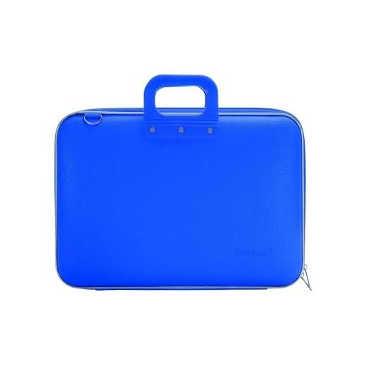 Bombata classic - borsa porta pc 17 pollici - borsa computer con tracolla - pelle sintetica - blu cobalto