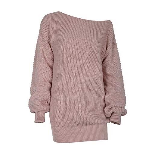 Acramy acrylamy - maglione da donna, a maniche lunghe, per autunno/inverno colore: rosa. Xl