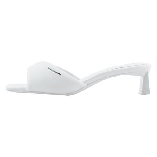 Armani Exchange dalia, soft band, logo piccolo, sandalo con tacco donna, op white, 37 eu