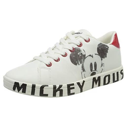 Desigual shoes_cosmic_mickey, scarpe da ginnastica donna, bianco, 45 eu