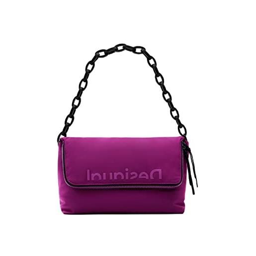 Desigual bag_logout_venecia maxi 3017 purple, viola donna, colore: rosso, einheitsgröße