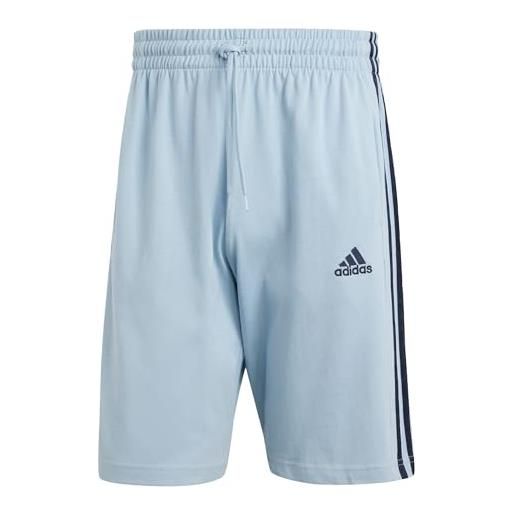 adidas classic-length 3-stripes swim shorts men's, blue, size s