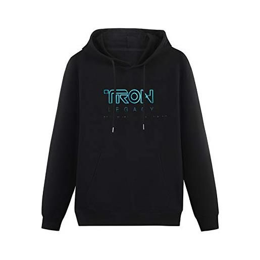 TOPCREATING tron legacy logo movie hoodies long sleeve pullover loose hoody mens sweatershirt size xl