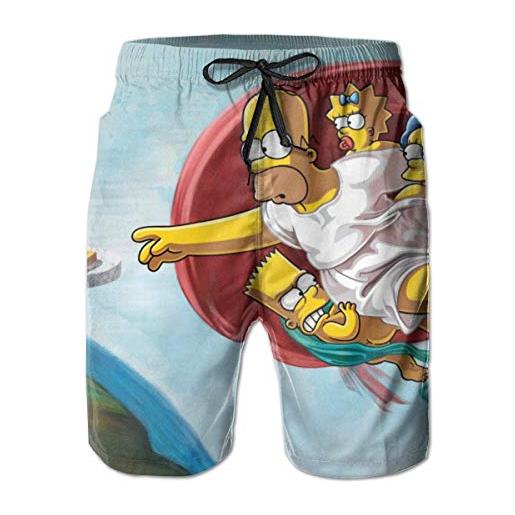 Kalinanai the simpson costume da bagno da uomo ad asciugatura rapida pantaloncini da spiaggia