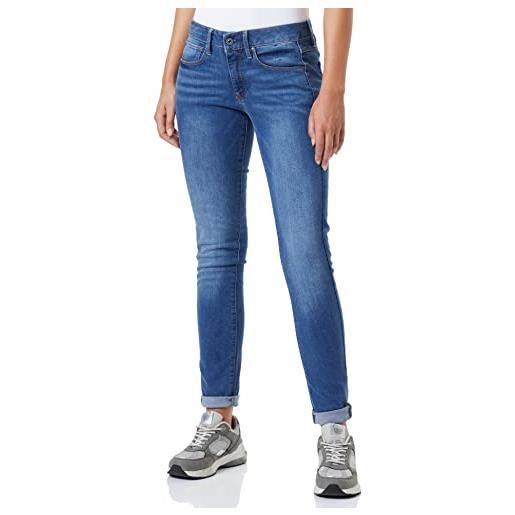 G-STAR RAW women's 3301 mid skinny jeans, blu (faded blue d05889-6553-a889), 28w / 30l