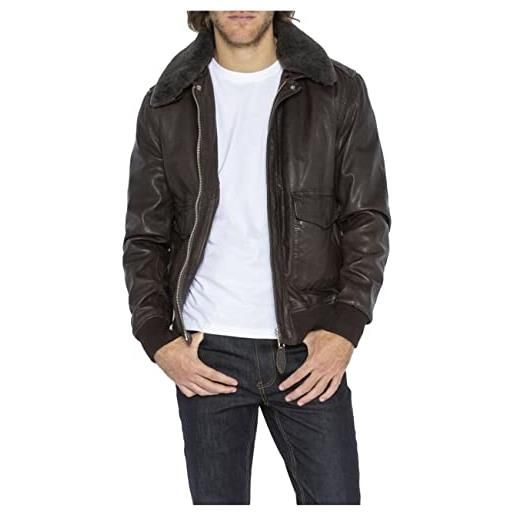 Schott NYC lcflightwx2 giacca di pelle, marrone, medium uomo