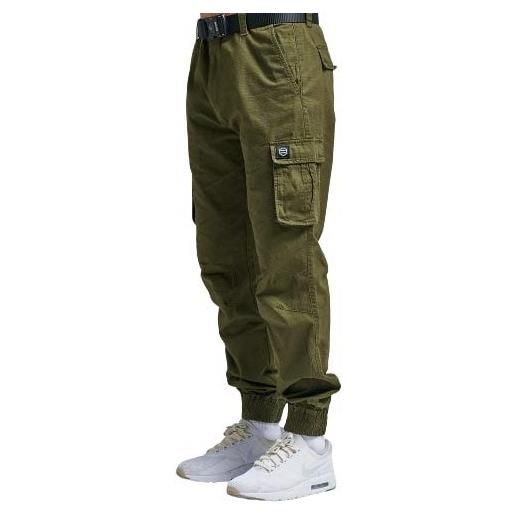 Dolly Noire cargo long pants ripstop pantalone uomo sh130 green (50)