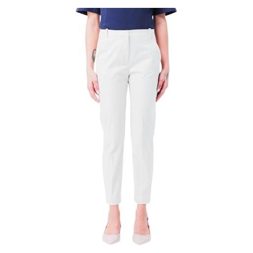 Pinko bello pantalone raso tecnico leggero eleganti, z04_bianco brill, 52 femmina