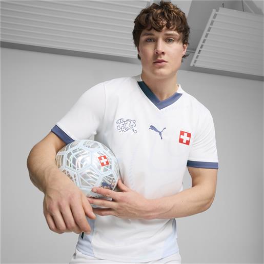 PUMA maglia da calcio in jersey gara away svizzera 2024 da, bianco/blu/altro