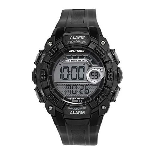 Armitron sport orologio da uomo con cronografo digitale e cinturino in resina, 40/8209blk
