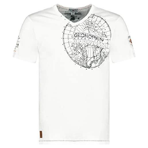 Geographical Norway t-shirt uomo jimperable bianco maglia manica corta s
