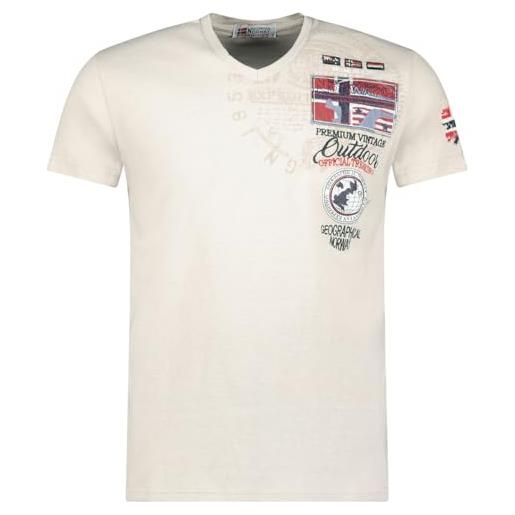 Geographical Norway t-shirt uomo jotham beige maglia manica corta xl