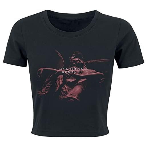 My Chemical Romance angel crop donna t-shirt nero m 95% cotone, 5% elasthane regular