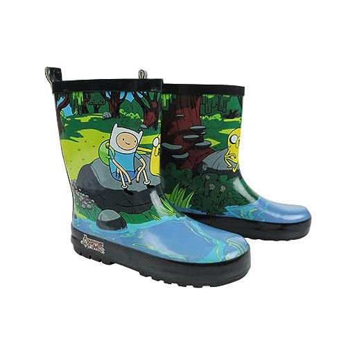 Adventure Time kids character blue green rubber wellies