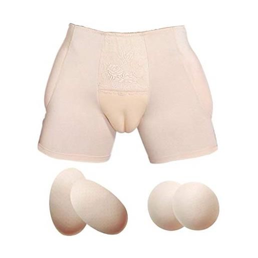 G.F. g&f mutandine hip enhancer camel toe uomo con push-up imbottito ente shapewear dello shaper della biancheria intima nascondi gaff mutandine (color: c, size: m)