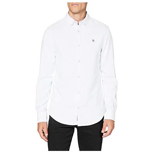 ORIGINAL PENGUIN camicia oxford slim fit, bianco brillante 118, l uomo