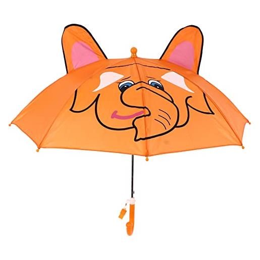 plplaaobo ombrello carino per bambini, ombrello con animali carini le ragazze usano divertenti orecchie pop up per la decorazione all'aperto e dell'attività (arancione)