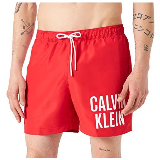 Calvin Klein medium drawstring km0km00701 shorts, pioneer blue, l uomo