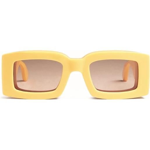 Jacquemus tupi rettangolari - occhiali da sole unisex giallo