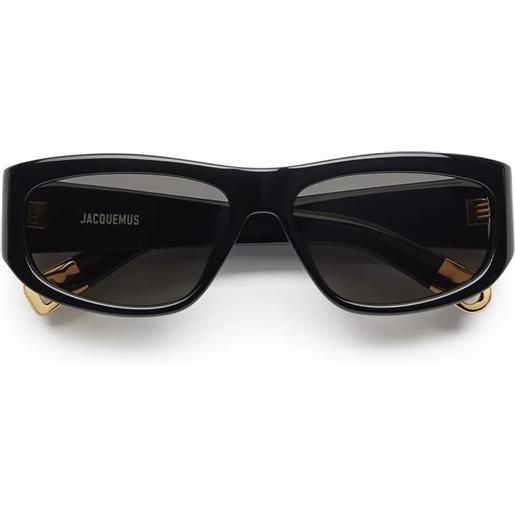 Jacquemus pilota c1 black - occhiali da sole unisex neri