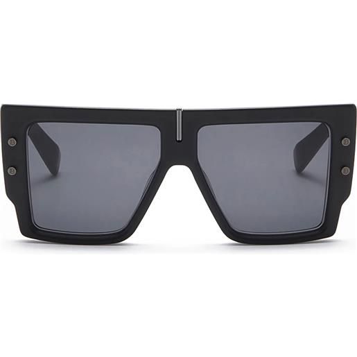 Balmain b-grand bps-144d blk-blk flat top - occhiali da sole nero