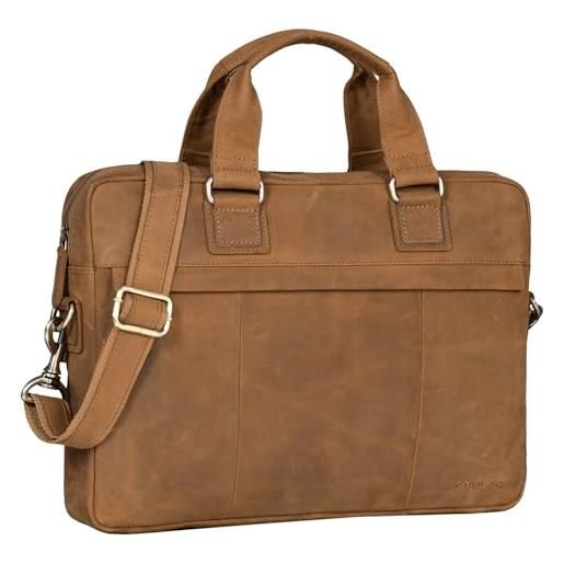 STILORD 'andrew' borsa lavoro pelle da uomo stile vintage ventiquattrore in cuoio con tracolla borsa per pc 13,3 pollici, colore: kansas - marrone