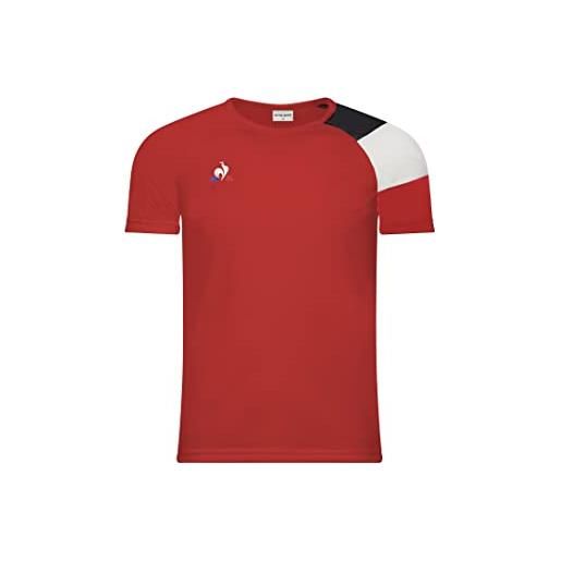 Le coq sportif n°6 maillot match ss, maglietta a maniche corte bambino, rosso puro, 8a