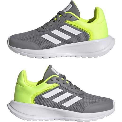 Scarpe sneakers bambini unisex adidas tensaur run grigio giallo fluo ig1246