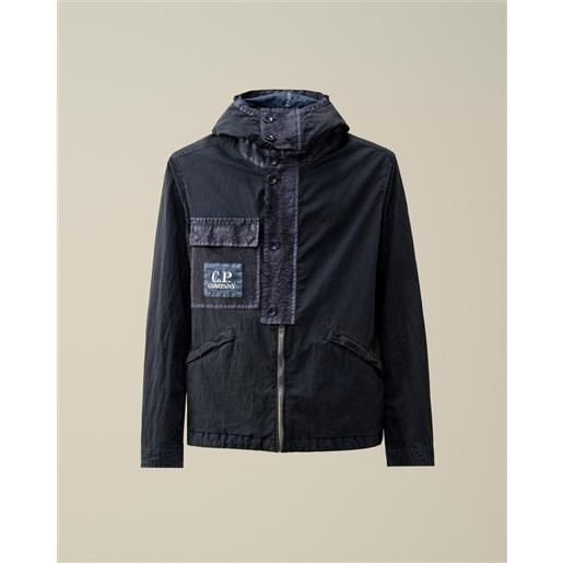 C.P. Company giubbotto field jackets collo alto con cappuccio regolabile