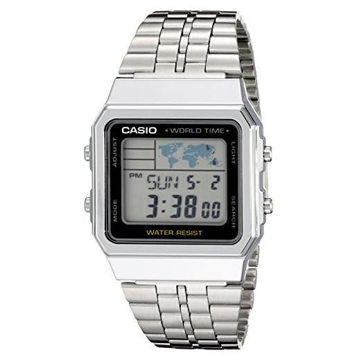 Casio a500wa-1acf - orologio classico da uomo, colore: argento