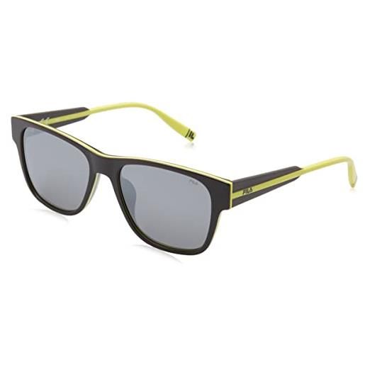 Fila sfi311v, occhiali unisex-adulto, shiny grey top+yellow, 54