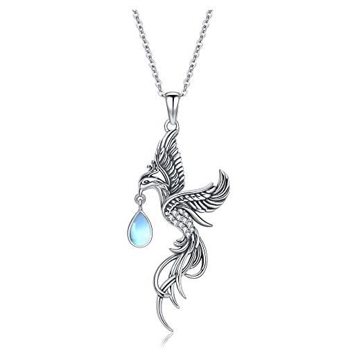 VENACOLY phoenix chain 925 sterling silver moonstone ciondolo collana gioielli regalo per le donne madre