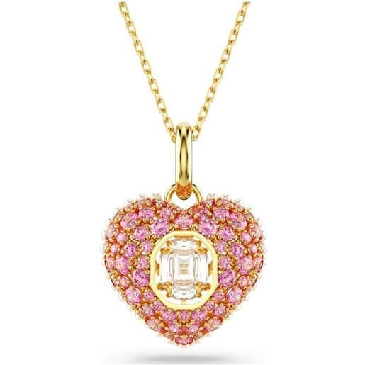 SWAROVSKI pendente hyperbola cuore, rosa, placcato color oro 5680784