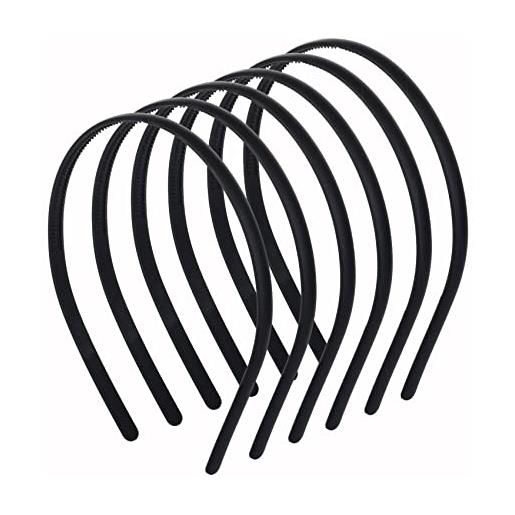 JeoPoom fasce per capelli[6 pezzi], cerchi per capelli, cerchietto per capelli hairstyle hairpin headband accessori per capelli uomo e donna(nero)