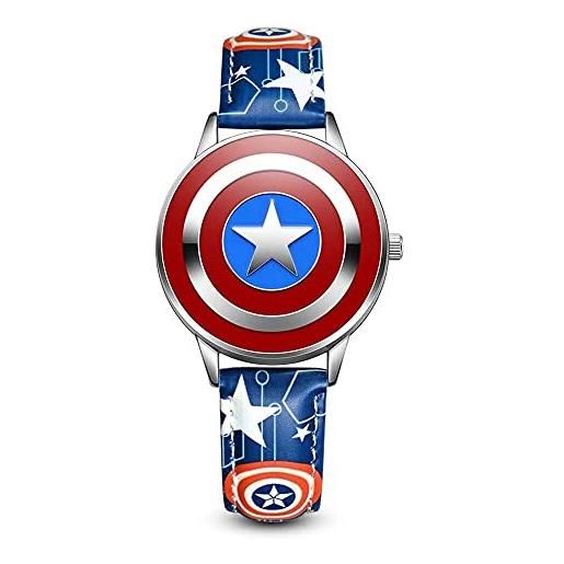 Maxpro orologio avengers captain america orologio da bambino cartoon marvel avengers, cinturino, cinghia