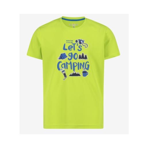 Cmp kid t-shirt m/m giallo fluo stampa junior bimbo
