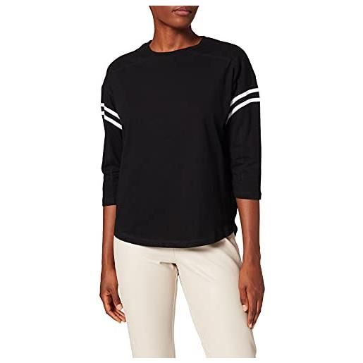 Urban Classics ladies sleeve striped l/s tee maglietta a maniche lunghe, multicolore (black/wht 00050), xl donna