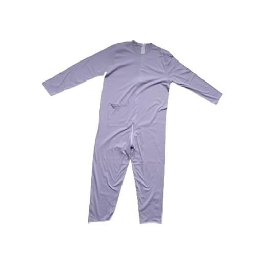INTIMOSTORE tutoni sanitari, pigiama intero donna per degenti, cotone 100% , prodotto in italia (xl 48 it, bianco stampato)