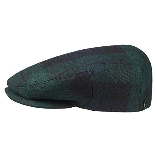 LIERYS blackwatch coppola uomo - made in the eu berretto piatto cappello invernale con visiera, fodera estate/inverno - 62 cm verde