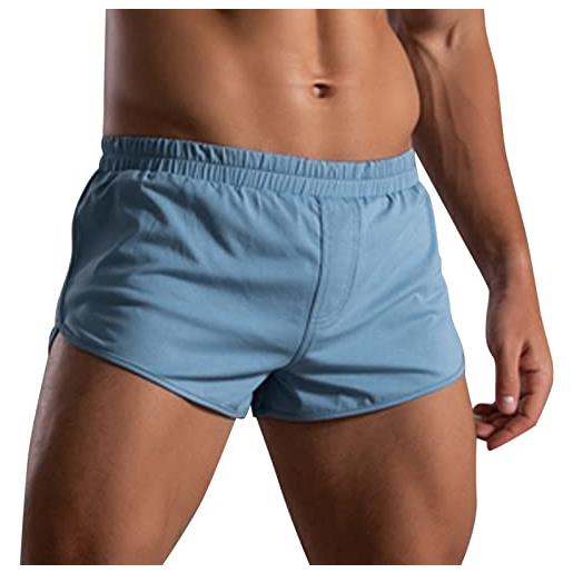 JMEDIC mutande di caramelle pantaloni di cotone elastic band loose casual sport running straight shorts beach home pantaloni biancheria intima navigare maglia scollo v commestibile mutande (blue, xxxl)