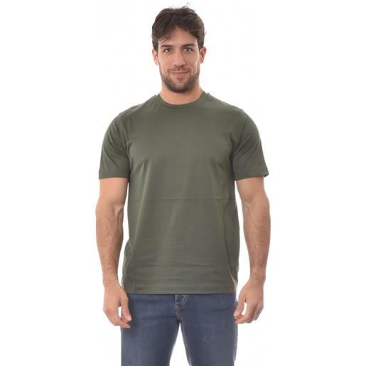 GABARDINE t-shirt verde in filo di scozia