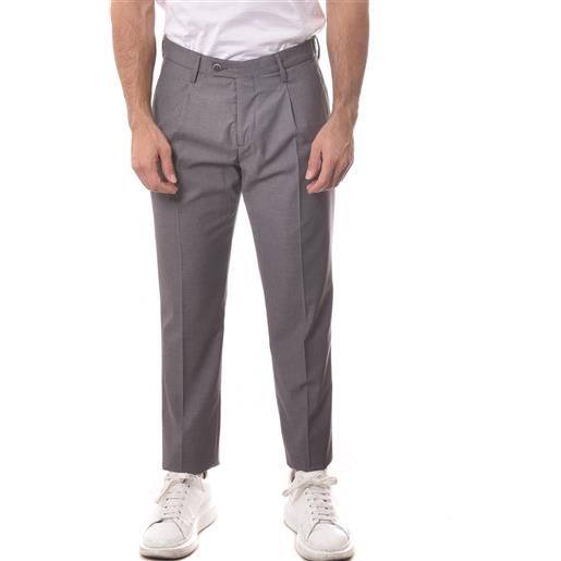 GABARDINE pantalone grigio in cotone