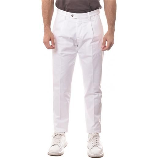 GABARDINE pantalone bianco in cotone