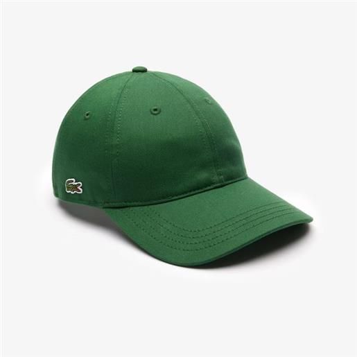 Lacoste cappellino in cotone biologico verde