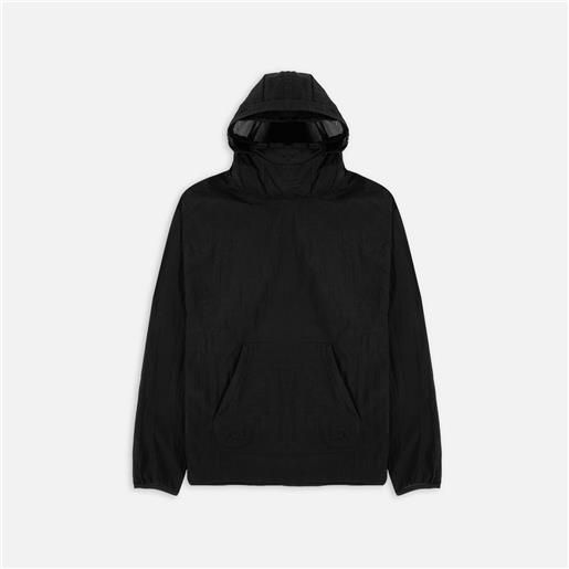 Nike nsw tech pack woven mesh hoodie black/black uomo