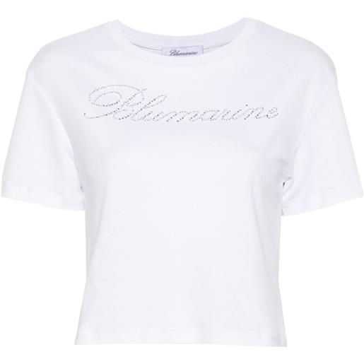 Blumarine t-shirt con strass - bianco