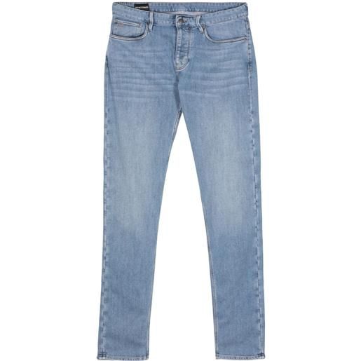 Emporio Armani jeans slim a vita bassa - blu